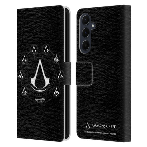 Assassin's Creed Legacy Logo Crests Leather Book Wallet Case Cover For Samsung Galaxy A55 5G