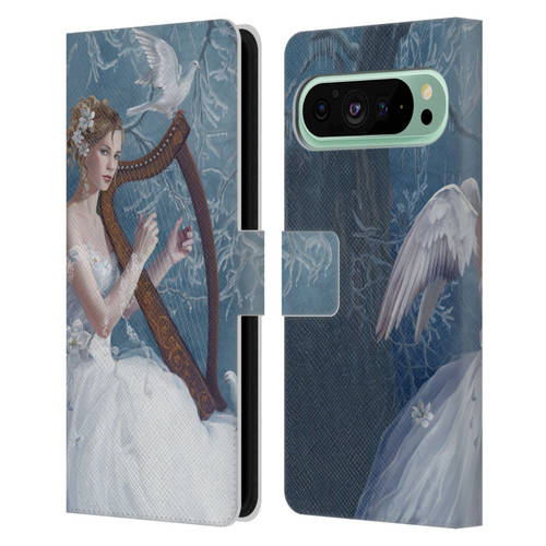 Nene Thomas Deep Forest Chorus Angel Harp And Dove Leather Book Wallet Case Cover For Google Pixel 9 Pro XL