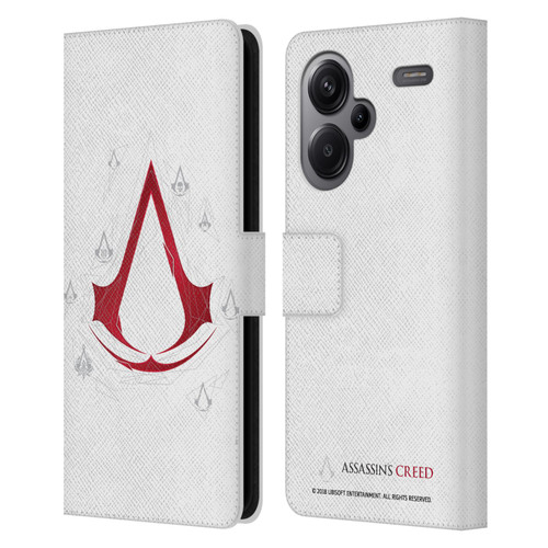 Assassin's Creed Legacy Logo Geometric White Leather Book Wallet Case Cover For Xiaomi Redmi Note 13 Pro Plus 5G