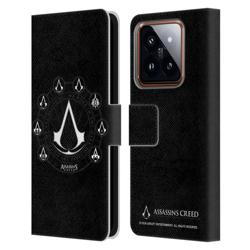 Assassin's Creed Legacy Logo Crests Leather Book Wallet Case Cover For Xiaomi 14