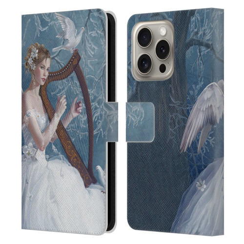 Nene Thomas Deep Forest Chorus Angel Harp And Dove Leather Book Wallet Case Cover For Apple iPhone 16 Pro