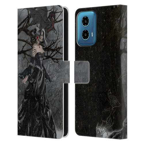 Nene Thomas Deep Forest Queen Gothic Fairy With Dragon Leather Book Wallet Case Cover For Motorola Moto G34 5G