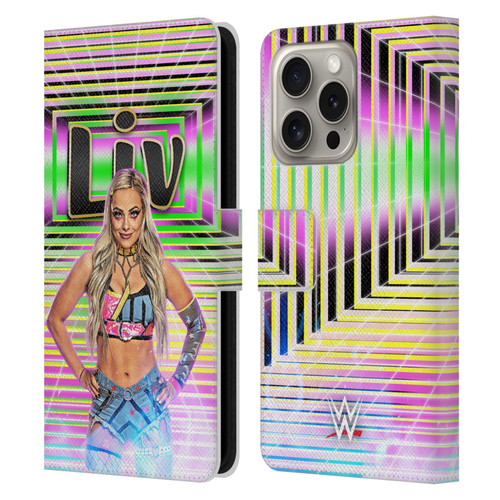 WWE Liv Morgan Portrait Leather Book Wallet Case Cover For Apple iPhone 16 Pro