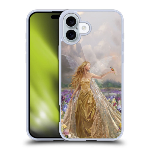 Nene Thomas Deep Forest Gold Angel Fairy With Bird Soft Gel Case for Apple iPhone 16 Plus