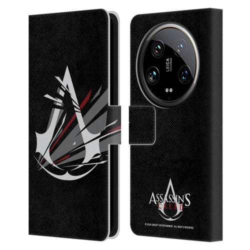 Assassin's Creed Logo Shattered Leather Book Wallet Case Cover For Xiaomi 14 Ultra