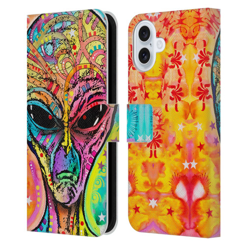Dean Russo Pop Culture Alien Leather Book Wallet Case Cover For Apple iPhone 16 Plus