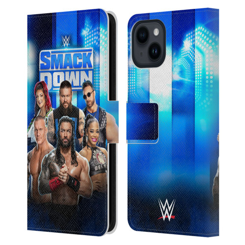 WWE Pay-Per-View Superstars 2024 Smackdown! Leather Book Wallet Case Cover For Apple iPhone 15