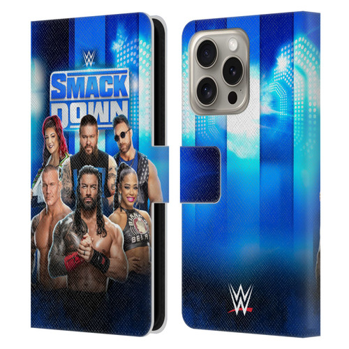 WWE Pay-Per-View Superstars 2024 Smackdown! Leather Book Wallet Case Cover For Apple iPhone 16 Pro