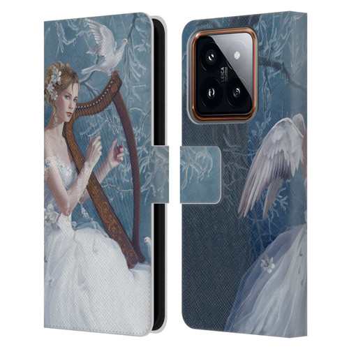 Nene Thomas Deep Forest Chorus Angel Harp And Dove Leather Book Wallet Case Cover For Xiaomi 14