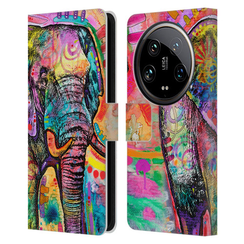 Dean Russo Wildlife 2 Elephant Leather Book Wallet Case Cover For Xiaomi 14 Ultra
