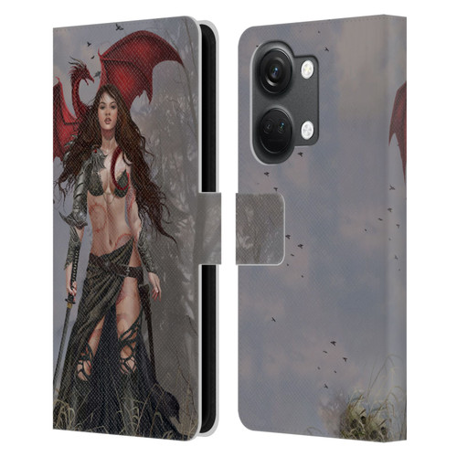 Nene Thomas Gothic Dragon Witch Warrior Sword Leather Book Wallet Case Cover For OnePlus Nord 3 5G