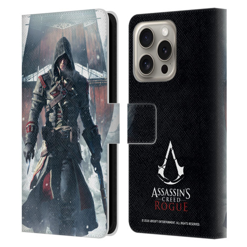 Assassin's Creed Rogue Key Art Shay Cormac Ship Leather Book Wallet Case Cover For Apple iPhone 16 Pro