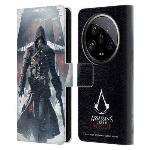 Assassin's Creed Rogue Key Art Shay Cormac Ship Leather Book Wallet Case Cover For Xiaomi 14 Ultra