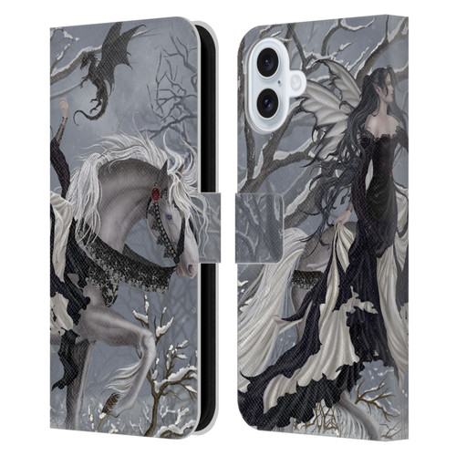 Nene Thomas Winter Has Begun Snow Fairy Horse With Dragon Leather Book Wallet Case Cover For Apple iPhone 16 Plus