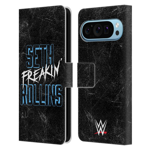 WWE Seth Rollins Logotype Leather Book Wallet Case Cover For Google Pixel 9 / Pixel 9 Pro