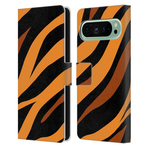 Grace Illustration Animal Prints Tiger Leather Book Wallet Case Cover For Google Pixel 9 Pro XL