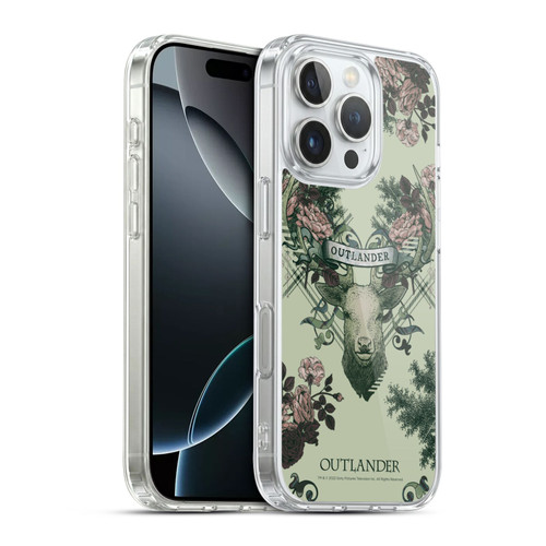 Outlander Composed Graphics Floral Deer Soft Gel Case for Apple iPhone 16 Pro & MagSafe