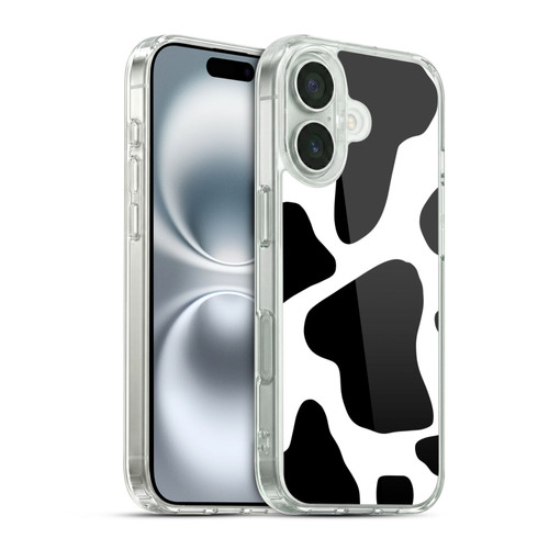 Grace Illustration Animal Prints Cow Soft Gel Case for Apple iPhone 16