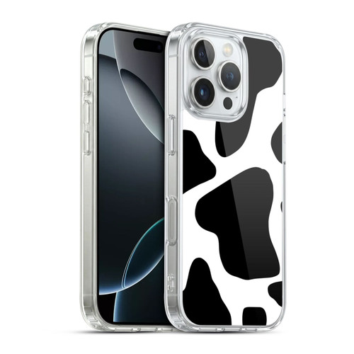 Grace Illustration Animal Prints Cow Soft Gel Case for Apple iPhone 16 Pro