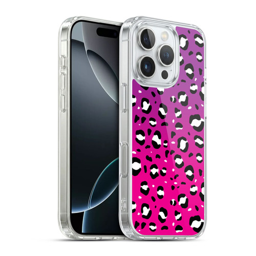 Grace Illustration Animal Prints Pink Leopard Soft Gel Case for Apple iPhone 16 Pro