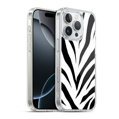 Grace Illustration Animal Prints Zebra Soft Gel Case for Apple iPhone 16 Pro