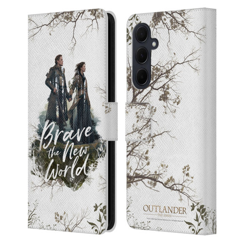 Outlander Composed Graphics Brave The New World Leather Book Wallet Case Cover For Samsung Galaxy A35 5G