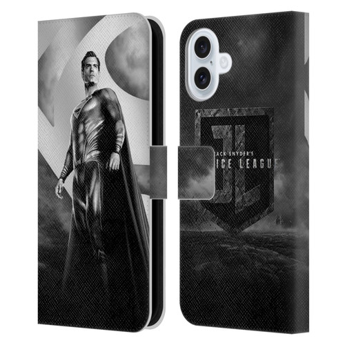 Zack Snyder's Justice League Snyder Cut Character Art Superman Leather Book Wallet Case Cover For Apple iPhone 16 Plus