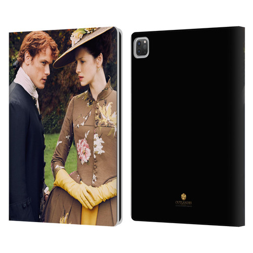 Outlander Characters Jamie And Claire Leather Book Wallet Case Cover For Apple iPad Pro 13 M4 2024