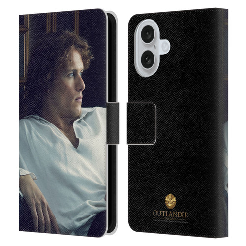 Outlander Characters Jamie White Shirt Leather Book Wallet Case Cover For Apple iPhone 16