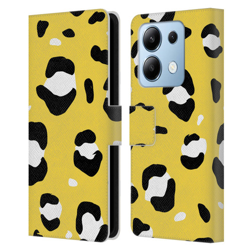 Grace Illustration Animal Prints Yellow Leopard Leather Book Wallet Case Cover For Xiaomi Redmi Note 13/13 Pro 5G