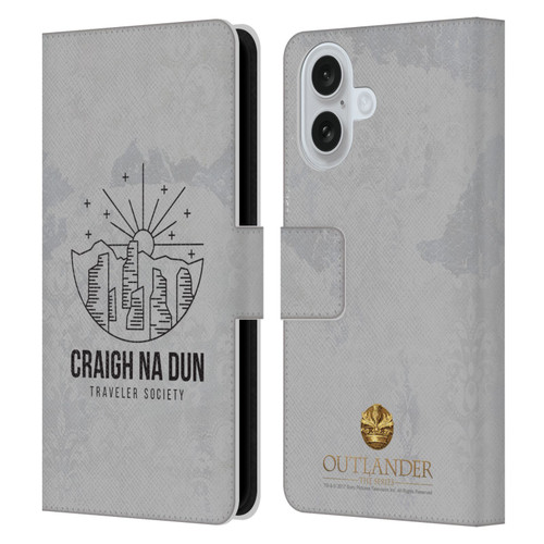 Outlander Graphics Craigh Na Dun Leather Book Wallet Case Cover For Apple iPhone 16