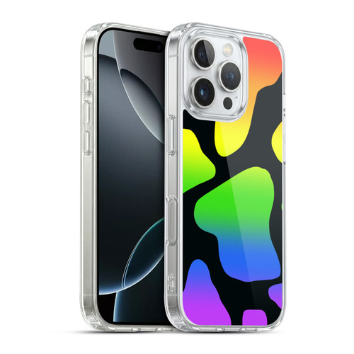 Grace Illustration Cow Prints Rainbow Soft Gel Case for Apple iPhone 16 Pro & MagSafe