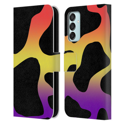 Grace Illustration Cow Prints Sunset Leather Book Wallet Case Cover For Samsung Galaxy M15/F15 5G