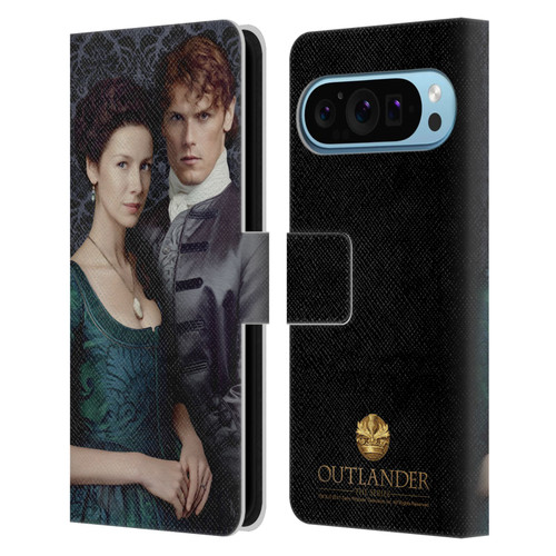 Outlander Portraits Claire & Jamie Leather Book Wallet Case Cover For Google Pixel 9 / Pixel 9 Pro