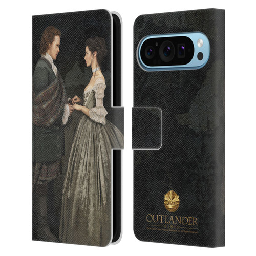 Outlander Portraits Claire & Jamie Painting Leather Book Wallet Case Cover For Google Pixel 9 / Pixel 9 Pro