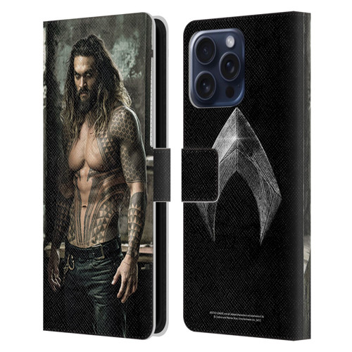 Zack Snyder's Justice League Snyder Cut Photography Aquaman Leather Book Wallet Case Cover For Apple iPhone 16 Pro Max
