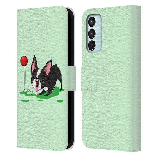 Grace Illustration Dogs Boston Terrier Leather Book Wallet Case Cover For Samsung Galaxy M15/F15 5G