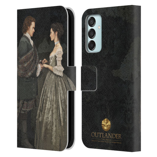 Outlander Portraits Claire & Jamie Painting Leather Book Wallet Case Cover For Samsung Galaxy M15/F15 5G