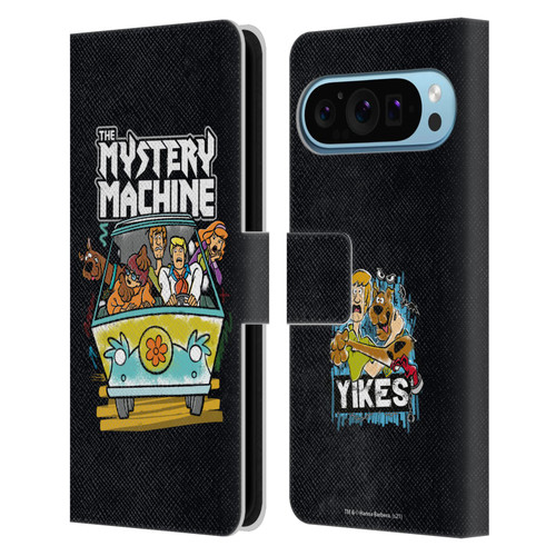 Scooby-Doo Mystery Inc. Grunge Mystery Machine Leather Book Wallet Case Cover For Google Pixel 9 / Pixel 9 Pro