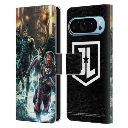 Zack Snyder's Justice League Snyder Cut Graphics Darkseid, Superman, Flash Leather Book Wallet Case Cover For Google Pixel 9 / Pixel 9 Pro