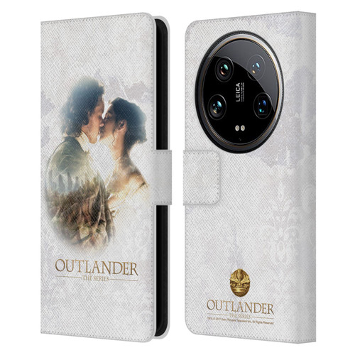 Outlander Portraits Claire & Jamie Kiss Leather Book Wallet Case Cover For Xiaomi 14 Ultra