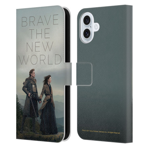 Outlander Season 4 Art Brave The New World Leather Book Wallet Case Cover For Apple iPhone 16 Plus