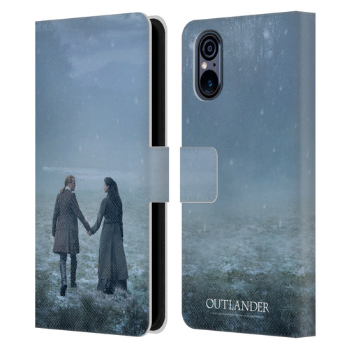 Outlander Season 6 Key Art Jamie And Claire Leather Book Wallet Case Cover For Sony Xperia 5 V 5G