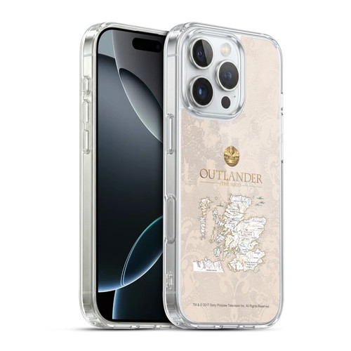 Outlander Seals And Icons Map Soft Gel Case for Apple iPhone 16 Pro & MagSafe