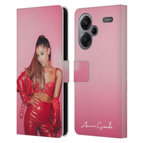 Ariana Grande Dangerous Woman Red Leather Leather Book Wallet Case Cover For Xiaomi Redmi Note 13 Pro Plus 5G