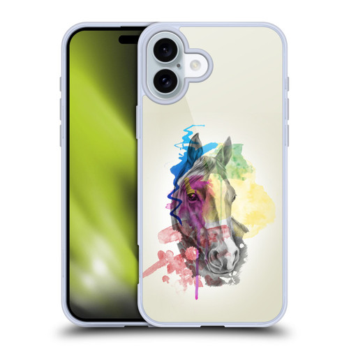 Mark Ashkenazi Animals Horse Soft Gel Case for Apple iPhone 16 Plus