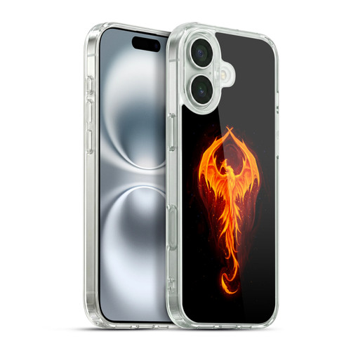 Christos Karapanos Dark Hours Dragon Phoenix Soft Gel Case for Apple iPhone 16 Plus & MagSafe