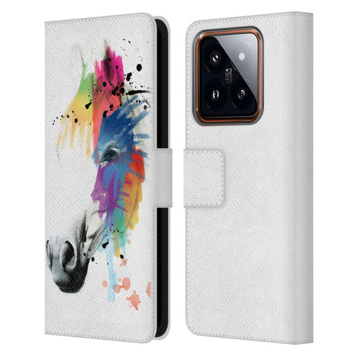 Mark Ashkenazi Animals Horse Portrait Leather Book Wallet Case Cover For Xiaomi 14