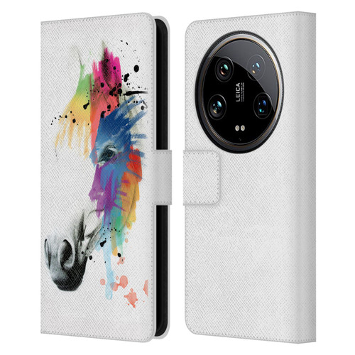 Mark Ashkenazi Animals Horse Portrait Leather Book Wallet Case Cover For Xiaomi 14 Ultra