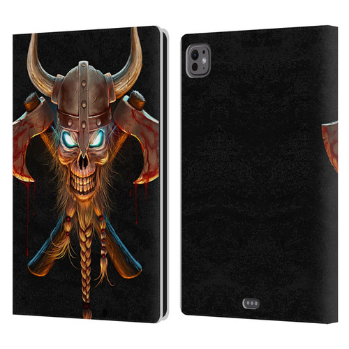Christos Karapanos Horror 4 Viking Leather Book Wallet Case Cover For Apple iPad Pro 11 M4 2024
